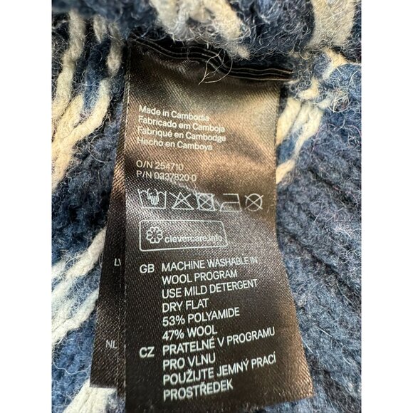 Vintage L.O.G.G. Womens Nordic Patterned Wool Blend Sweater Medium Blue - Picture 4 of 14